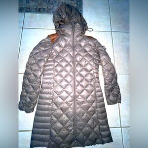 Lauren Ralph Lauren Glossy Brown Packable Down Filled Quilted Puffer Coat S
